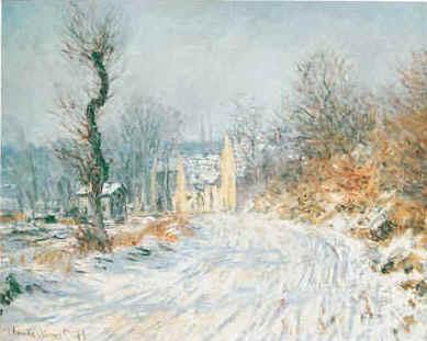 Claude Monet Road to Giverny in Winter France oil painting art